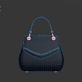 Fashionable Black Leather Handbag With Golden Hardware Top Handle For Daily Use