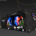 KAMINEY Camini Triangle Cutting Electronic Technology Exhibition Display Booth Model 3d model
