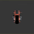 Futuristic Red And Black Motorcycle With Sleek Design And Red Rims