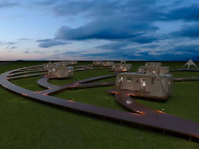 Modern Camping RV Camping Hotel 3d model Modern Camping RV Camping Hotel 3d model