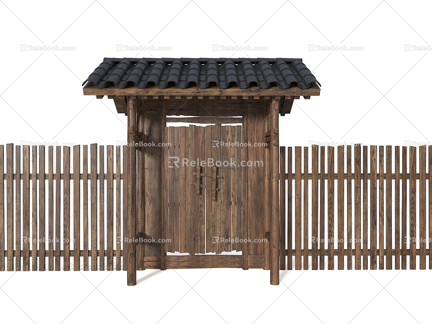 Chinese Fence Chinese Courtyard Door Old Wooden Courtyard Door Wooden Enclosure Fence Broken Courtyard Door Chinese Village Courtyard Door Courtyard Door Enclosure Small Chai Gate Homestay Courtyard Door 3d model