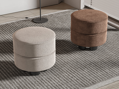 Modern Minotti sofa stool 3d model