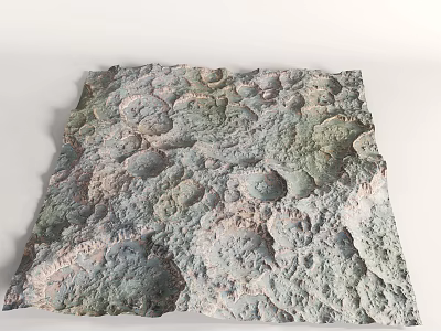 modern mountain terrain crater 3d model