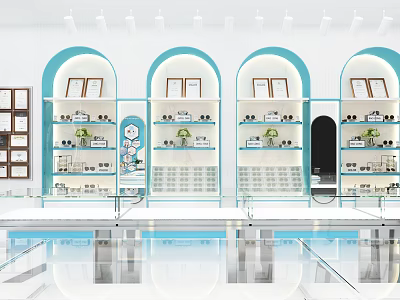 Ophthalmology Modern Glasses Shop 3d model