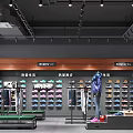 Nike Sportswear Clothing Store With Mannequins Clothing Racks And Green Display Tables