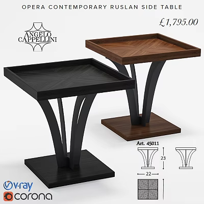 Black And Brown Stylish Modern Dining Table With Wooden Tabletop And Black Metal Legs 3d model
