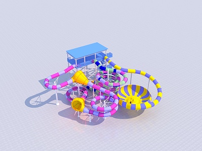 Modern Amusement Equipment Water Park Behemoth Bowl 3d model