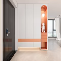 Modern Luxury Shoe Cabinet Design With Storage Lighting And Decorative Figurines