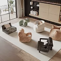 Modern single sofa 3d model