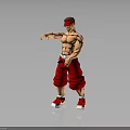 Muscular Male Character With Red Cap Red Shorts Red Sneakers Standing In Dynamic Stance