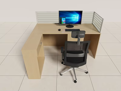 Computer desk effect diagram card position effect diagram 3d model
