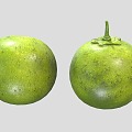 Modern fruit black meat persimmon 3d model