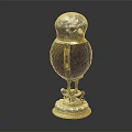 Elegant Owl Shaped Metallic Decorative Furniture Ornament With Silver Gold Accents And Sturdy Base