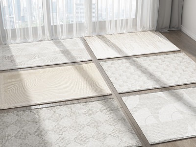 Modern Square Carpet Combo model