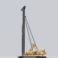 Industrial Construction Equipment Featuring Tall Tower And Yellow Structural Parts