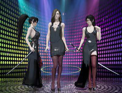 Modern woman beauty samurai sword model 3d model Modern woman beauty samurai sword model 3d model