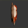 Detailed Horse Muscle Anatomy Model With Red Muscles And White Brown Body On Gray Background