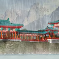 Tang Feng Pavilion Lake Pavilion 3d model