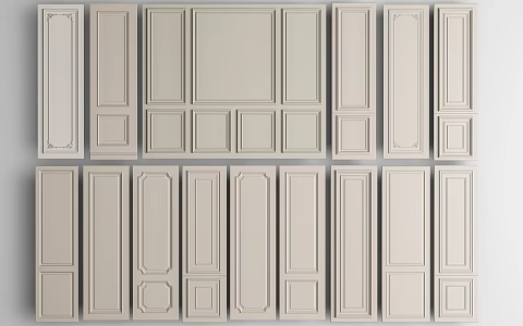 European-style wall panel European-style line European-style gypsum board 3d model