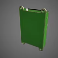 Green Industrial Remote Control Device With Yellow Knob And Keypad Panel