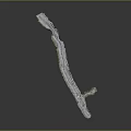 Detailed Natural Terrain Model With River Rocks And Lush Green Vegetation