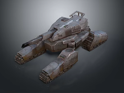 Heavy Duty Armored Military Vehicle With Tracks And Metallic Gray Exterior Design 3d model