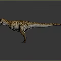 Realistic Horned Dinosaur 3D Model In Standing Pose With Open Mouth And Spotted Skin