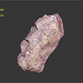 Natural Raw Stone With Light Pink And Gray Color And Rough Surface Texture