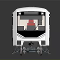 Modern Train With Multiple Carriages Silver Red Exterior And Reflective Surface 3d model