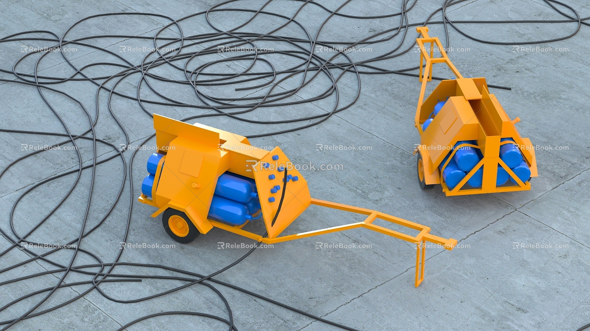 Industrial Equipment Industrial Gas Tank Welding Equipment Wire 3d model