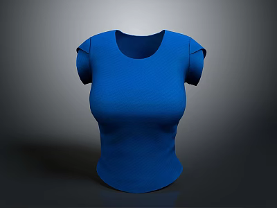 Blue Vest Clothing Casual Sleeveless Top Clothes 3d model