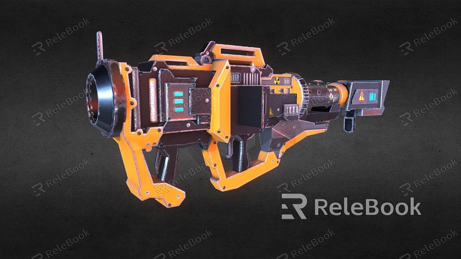 Sci-fi rocket launcher model