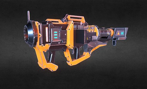 Sci-fi rocket launcher 3d model