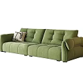 Modern Multiplayer Fabric Sofa 3d model