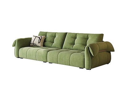 Modern Multiplayer Fabric Sofa 3d model