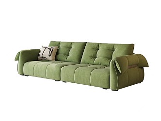 Modern Multiplayer Fabric Sofa 3d model