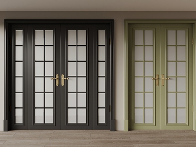 French double door entry door model