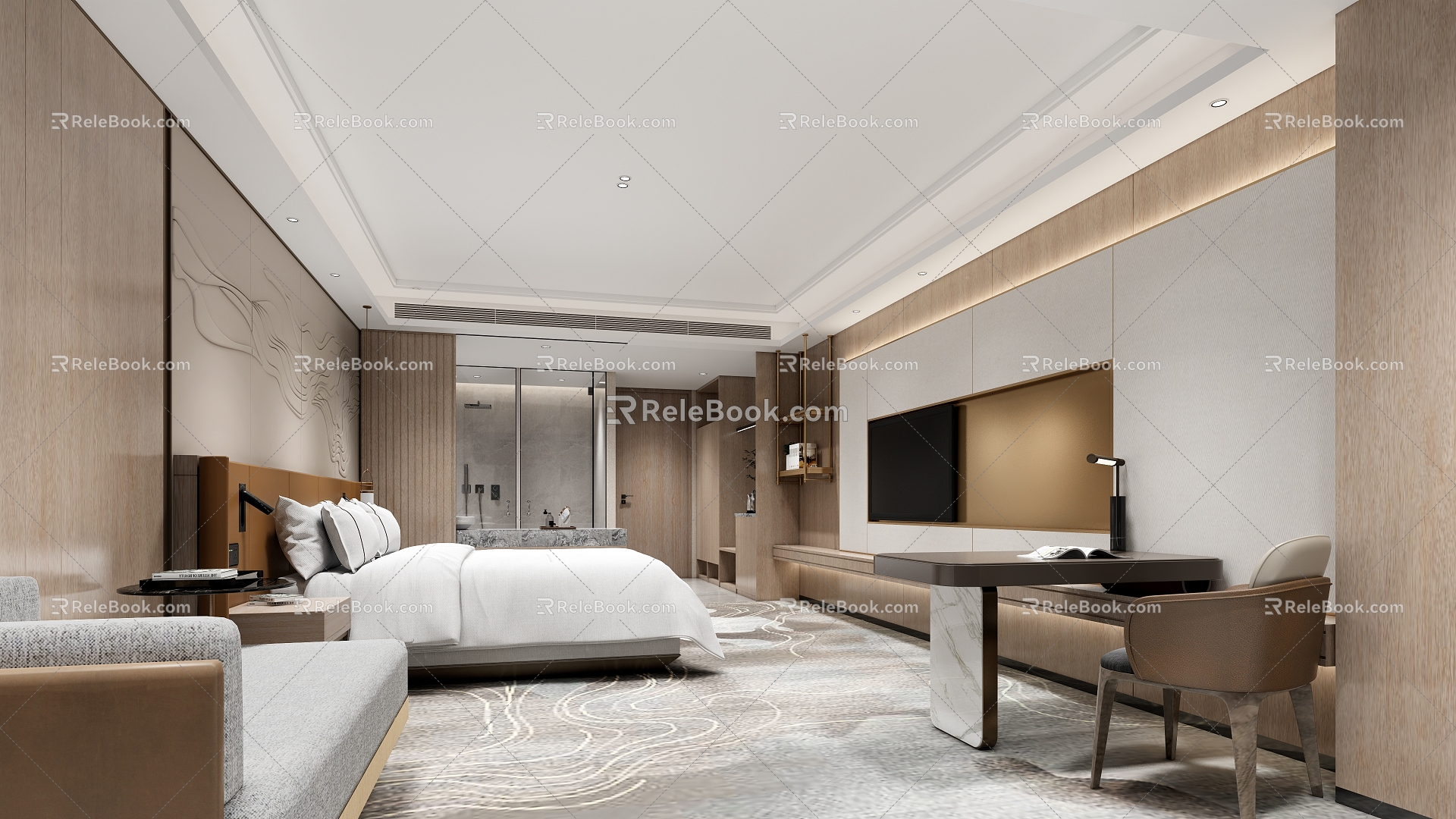 Hotel Rooms Modern Rooms 3d model