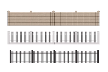 Wall fence 3d model