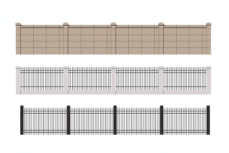 Wall fence 3d model