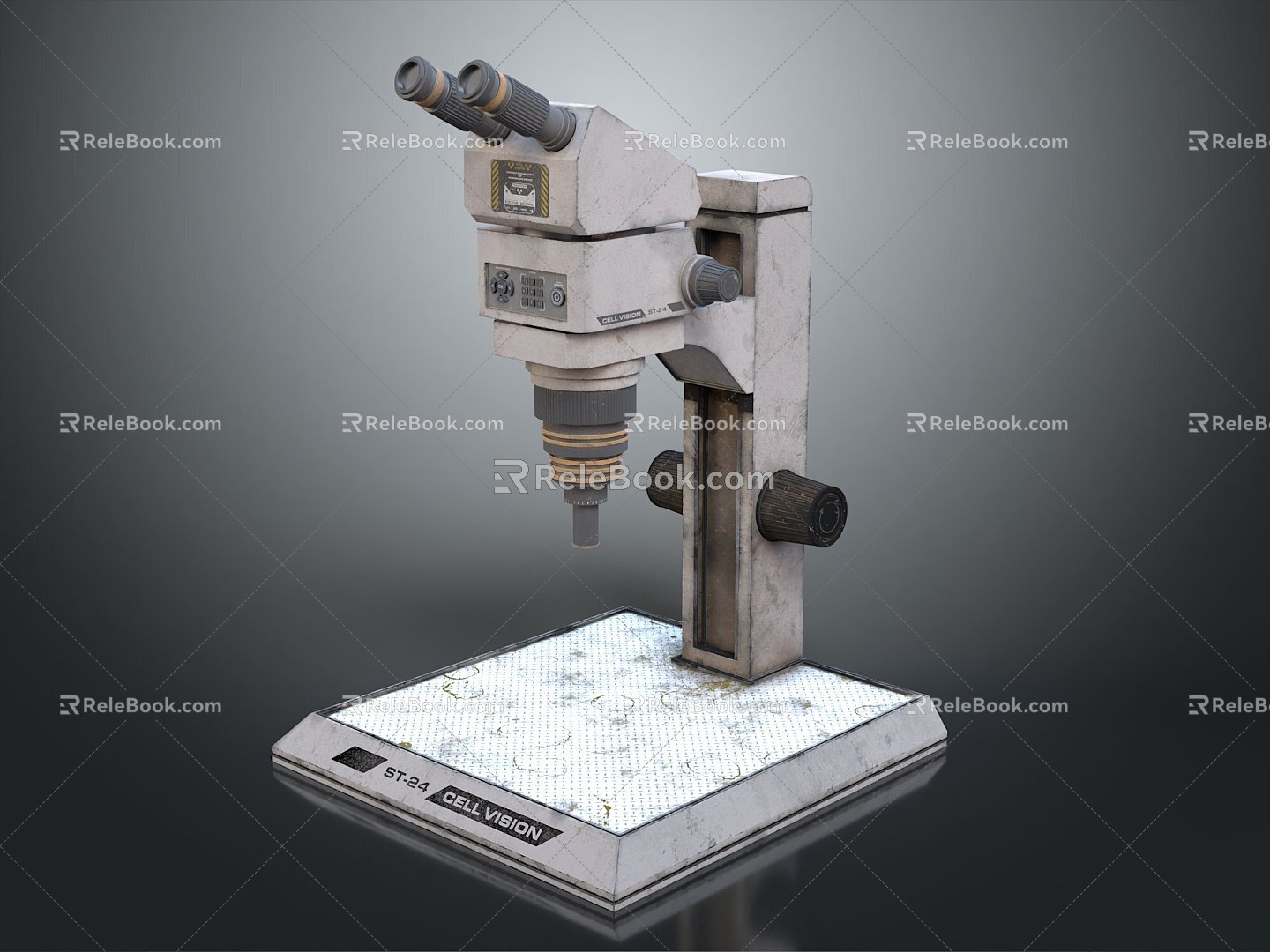 modern microscope magnifying glass experimental equipment physical equipment model