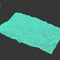 Colorful 3D Topographic Map Showing Mountain Ranges And Terrain Relief