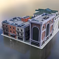 Classic Detached Villa Featuring Red Brick Walls Green Roof And Arched Windows Design