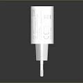 20W White Power Adapter With THE CABLE Label And Two Pin CE Plug 3d model