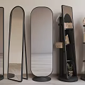 Stylish Floor Mirrors With Arched Round Base And Shelf Designs For Home Decor