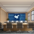 Monitoring room Meeting room Control room Monitoring room Control room Conference table 3d model