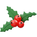 Delicious Festive Christmas Food Topped With Holly Leaves And Red Berries