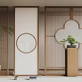 New Chinese Partition Screen 3d model