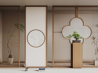 New Chinese Partition Screen 3d model