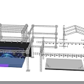 Metal Truss Frame Structure for Stage Construction and Event Support 3d model